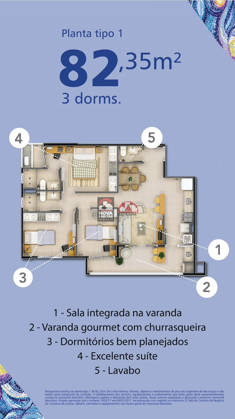 Apartamento / Padrão em Lorena , Comprar por R$510.000,00