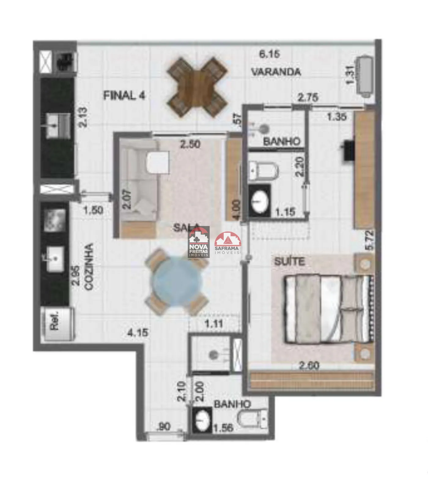 Planta do Apto Comprar Apartamento / Padrão em Caraguatatuba R$ 350.000,00 - Foto 3