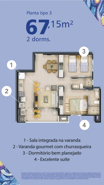 imagem 1 - Apartamento com Varanda Gourmet e Suíte ? 2 Dorms e 67m² de Conforto! imagem 1 - Apartamento com Varanda Gourmet e Suíte ? 2 Dorms e 67m² de Conforto!