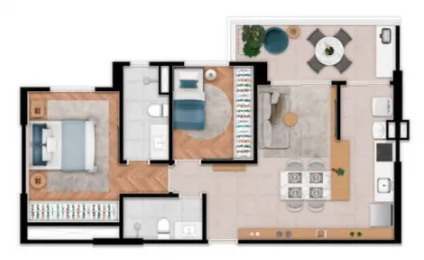 imagem 2 - Venda de Apartamento no Condomínio Quadria Aquarius em SJC imagem 2 - Venda de Apartamento no Condomínio Quadria Aquarius em SJC